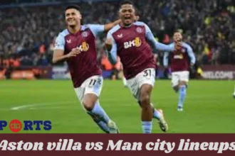 aston villa vs man city lineups